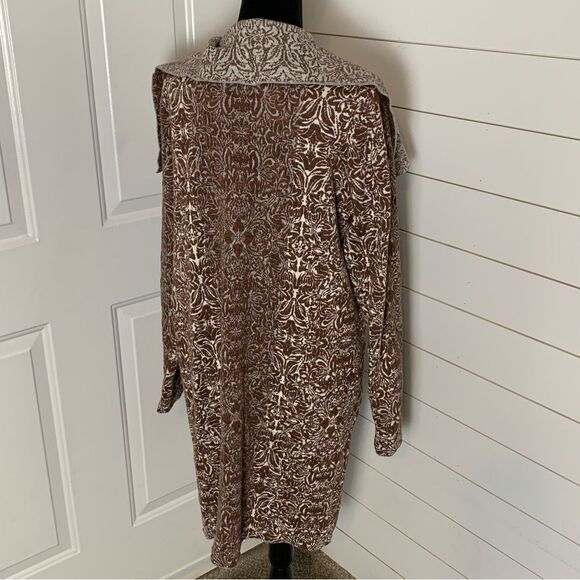 Knox Rose longline boho waterfall cardigan soft knit jacquard womans xxl - Picture 4 of 9